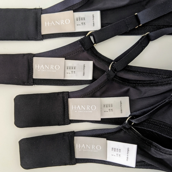 NWT HANRO Smooth Illusion Spacer T-Shirt Underwire Bra in Black - Picture 9 of 10